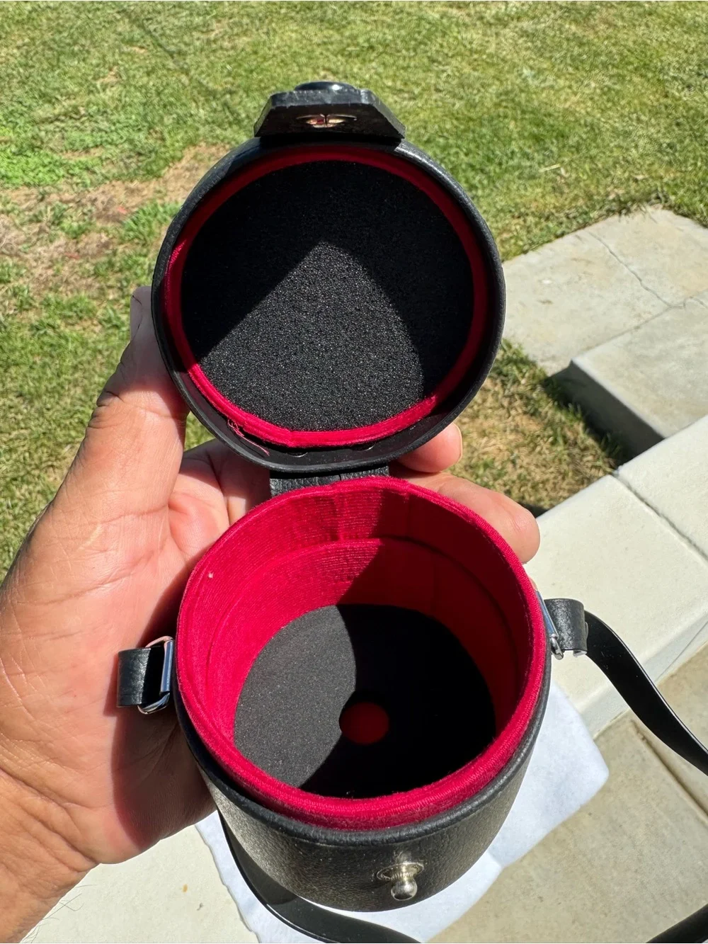 Konica 28mm f/3.5 Leather Lens Case in Black
